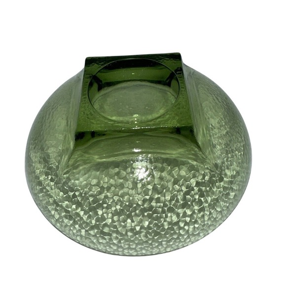 Hazel Atlas Bowl‎ 6" Avocado Green Square Bottom Vintage MCM - Picture 1 of 9